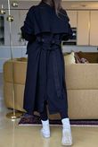 Mercer Soft Twill Trench Black /20 =